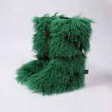 2025 New High-Top Lace-Up Fur-Lined Studded Snow Boots HES-4344