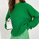 Solid Round Neck Thickened Sweater For Women 2025 Long-sleeved Pullover Knitted RS-888599