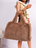 New Long Shoulder Strap Large Capacity Fur Tote Bag HES-257796