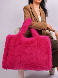 New Long Shoulder Strap Large Capacity Fur Tote Bag HES-257796