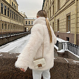 Friendly Faux Fur Short Coat Winter 2025 Hot Girl Style ZNFR-9875