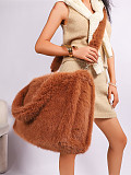 New Long Shoulder Strap Large Capacity Fur Tote Bag HES-257796