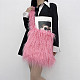 Candy-colored Long-haired Large-capacity Magnetic Snap Shoulder/Crossbody Bag HES-005