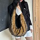 Stylish Retro Large Capacity Faux Fur Underarm Crescent Bag HES-2536