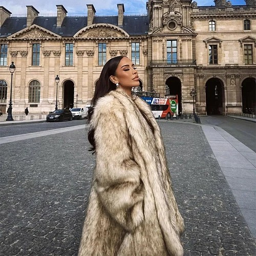 Amazon AliExpress Hot Sale Mid-length Fox Fur Coat ZNFR-5874