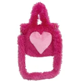 New Large-capacity Plush Tote Shoulder Bag With Heart-shaped Pattern HES-2500