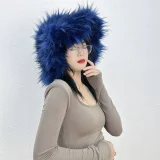 Warm Raccoon Fur Thickened Wide-brimmed Hat HES-4900
