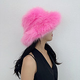 Winter Wide-brimmed Thick Warm Faux Fur Fisherman's Hat HES-4200
