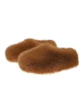 New Style Fox Fur Warm Faux Fur Non-slip Toe Slippers HES-3200