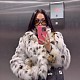 Imported Eco-friendly Fox Fur Leopard Print Fur Coat Women Short Jacket ZNFR-88778