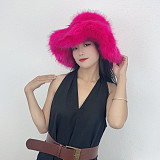 Winter Wide-brimmed Thick Warm Faux Fur Fisherman's Hat HES-4200