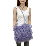 2025 Faux Tan Sheep Fur Shoulder Hand Warmer Bag HES-2200