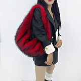 Stylish Retro Large Capacity Faux Fur Underarm Crescent Bag HES-2536