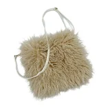 2025 Faux Tan Sheep Fur Shoulder Hand Warmer Bag HES-2200