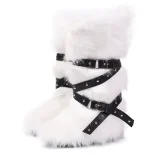 New Fleece-lined Studded Lace-up High-top Snow Boots HES-9000