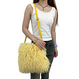 2025 Faux Tan Sheep Fur Shoulder Hand Warmer Bag HES-2200