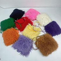 2025 Faux Tan Sheep Fur Shoulder Hand Warmer Bag HES-2200