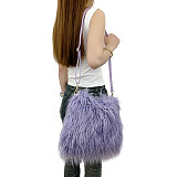 2025 Faux Tan Sheep Fur Shoulder Hand Warmer Bag HES-2200