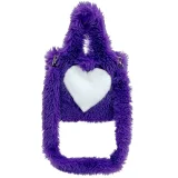 New Large-capacity Plush Tote Shoulder Bag With Heart-shaped Pattern HES-2500