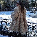 Amazon AliExpress Hot Sale Mid-length Fox Fur Coat ZNFR-5874