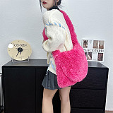 New Fashionable Candy-colored Cute Faux Fur Plush Shoulder/Crossbody Bag HES-3027