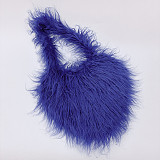 New Personalized Tan Wool Fur Heart-shaped Cute Crossbody/Shoulder Bag HES-3502