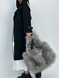 New Large-capacity Fur-trimmed Plush Shoulder Tote Bag HES-011