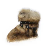 2025 New Style Cross-Strap Leather Snow Boots HES-8500