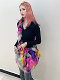 New Fashionable Heart-shaped Faux Fox Fur Women's Shoulder/Crossbody Bag HES-00888