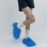 Candy-colored Plush Slippers For Home Use With Thick Soles HES-3532
