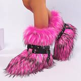2025 New Style Cross-Strap Leather Snow Boots HES-8500