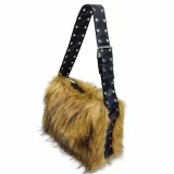 2025 Autumn/Winter New Large Capacity Motorcycle Shoulder/Crossbody Fur Bag HES-3093