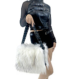 2025 Autumn/Winter New Large Capacity Motorcycle Shoulder/Crossbody Fur Bag HES-3093