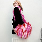 New Fashionable Heart-shaped Faux Fox Fur Women's Shoulder/Crossbody Bag HES-00888