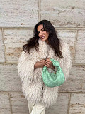 Artificial Fur Mid-length Teddy Wool Fur One-neck Curly Style Women Coat ZNFR-KJ10190