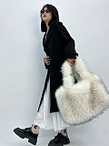 New Large-capacity Fur-trimmed Plush Shoulder Tote Bag HES-011