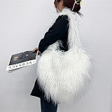 New Personalized Tan Wool Fur Heart-shaped Cute Crossbody/Shoulder Bag HES-3502