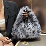 2025 Leopard Print Retro Fur Autumn/Winter Fluffy Handbag/Crossbody Bag HES-2529