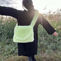 New Fashionable Candy-colored Cute Faux Fur Plush Shoulder/Crossbody Bag HES-3027