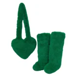 New Heart-shaped Tote Bag and Over-the-knee Faux Fur Snow Boots Set HES-8000
