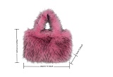 New Large-capacity Fur-trimmed Plush Shoulder Tote Bag HES-011