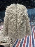 Artificial Fur Mid-length Teddy Wool Fur One-neck Curly Style Women Coat ZNFR-KJ10190