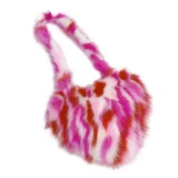 New Fashionable Heart-shaped Faux Fox Fur Women's Shoulder/Crossbody Bag HES-00888