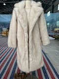Lazy Style Fox Fur Coat Long Brown Street Women Imitating Fur ZNFR-KJ1302
