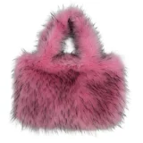 New Large-capacity Fur-trimmed Plush Shoulder Tote Bag HES-011
