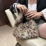 2025 Leopard Print Retro Fur Autumn/Winter Fluffy Handbag/Crossbody Bag HES-2529