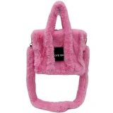 2025 New Style Faux Rabbit Fur Large Capacity Tote Handbag/Crossbody Bag HES-3533