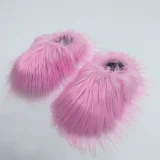 Candy-colored Plush Slippers For Home Use With Thick Soles HES-3532