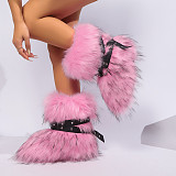 2025 New Style Cross-Strap Leather Snow Boots HES-8500