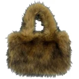 New Large-capacity Fur-trimmed Plush Shoulder Tote Bag HES-011